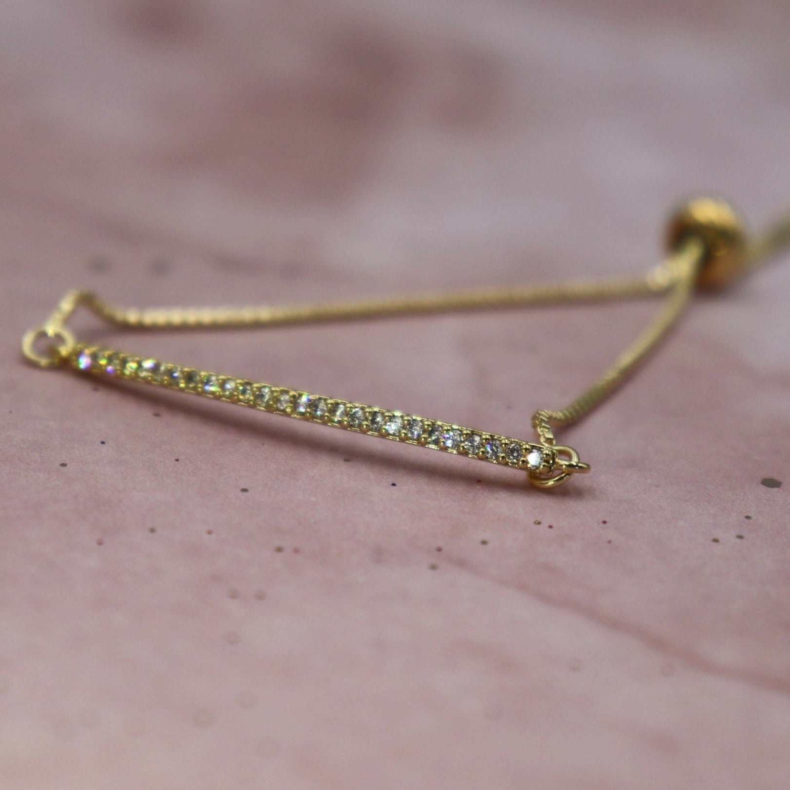 צמיד זהב דק דיינה Princess K Jewelry