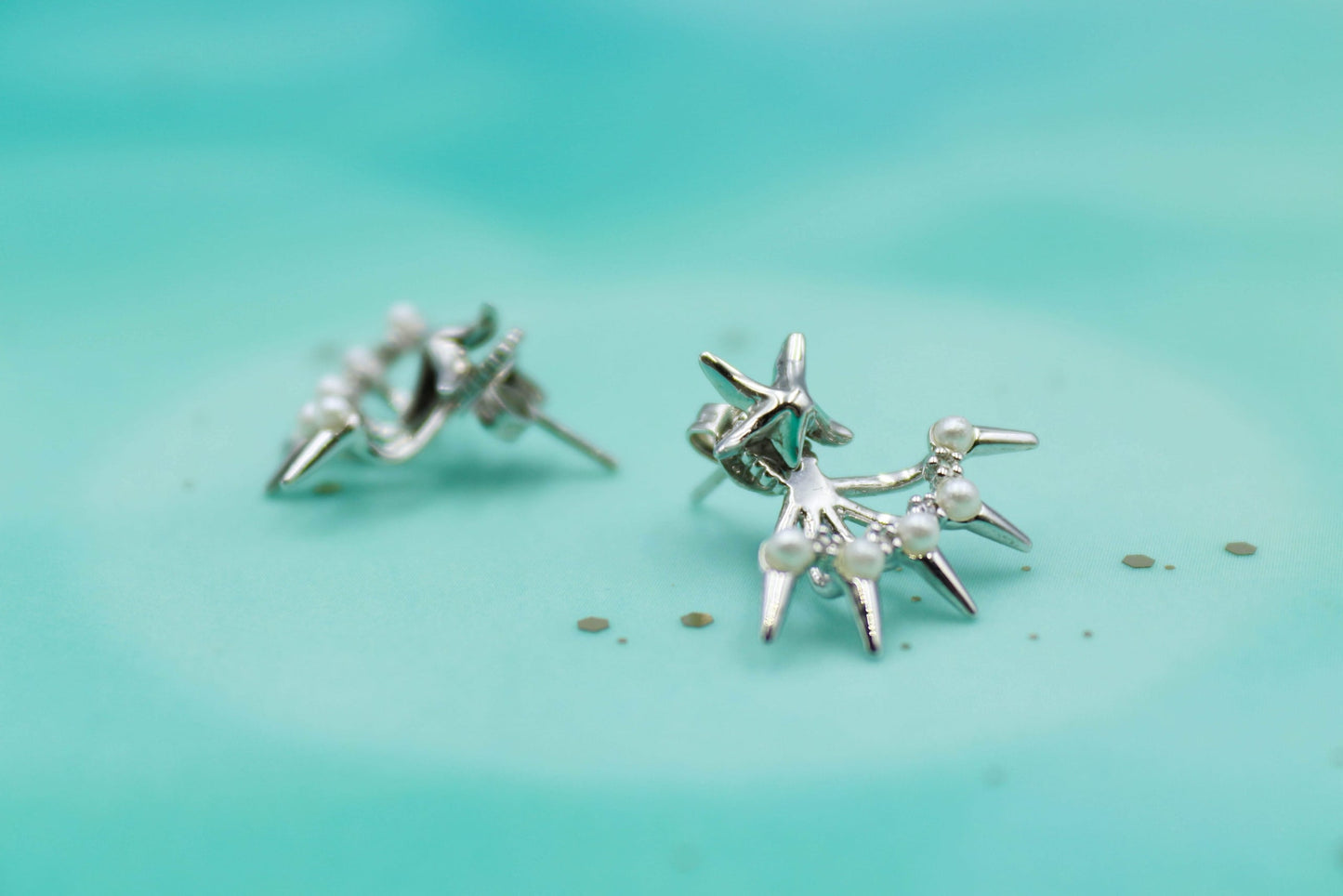 עגילי כוכב ים ביץ' פרפקט Princess K Jewelry