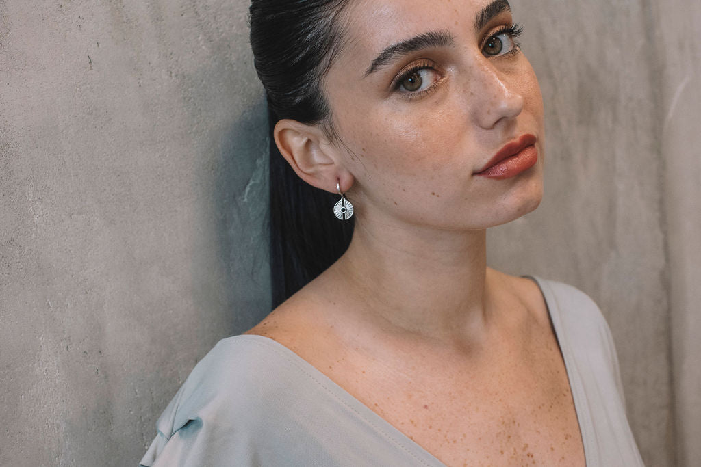 עגילי כסף עגולים סופי Princess K Jewelry