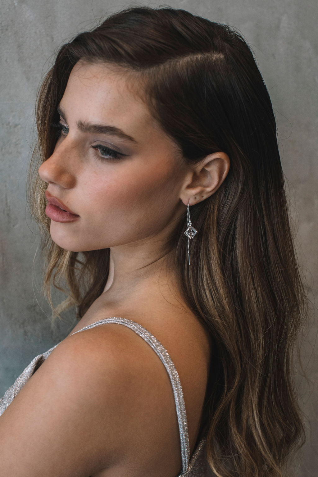 עגילי שרשרת כסף מרגו Princess K Jewelry
