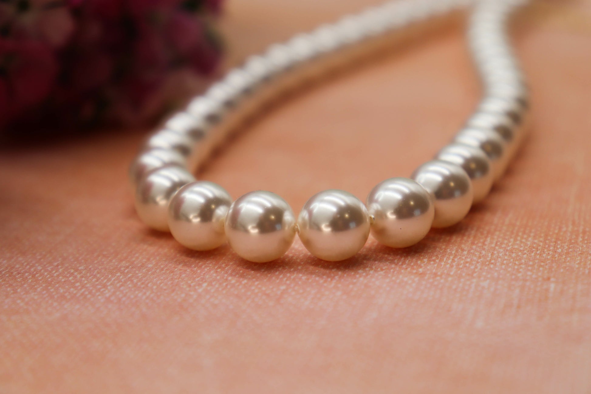 שרשרת פנינים גדולות לוסיה Princess K Jewelry