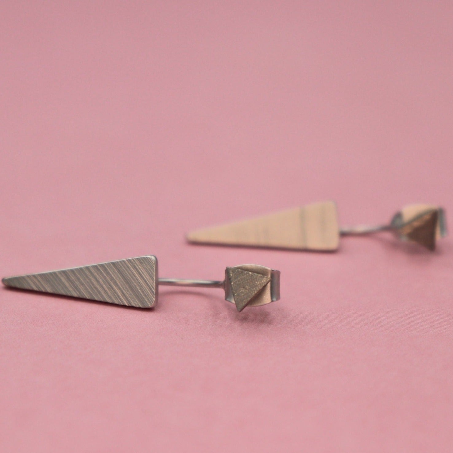 עגילי משולש כסף טריגו Princess K Jewelry