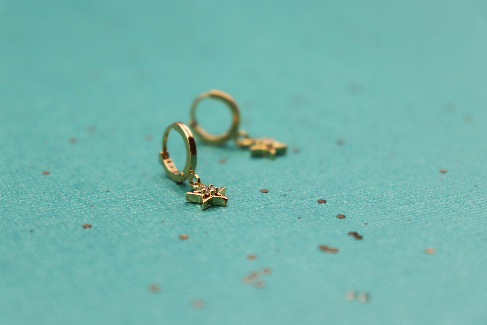 עגילי חישוק כוכב באפי Princess K Jewelry