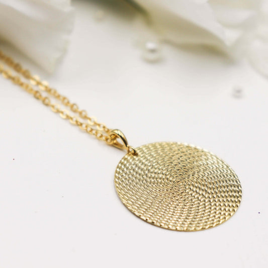 שרשרת מטבע זהב פני Princess K Jewelry