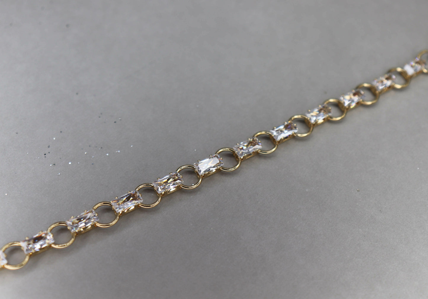 צמיד זהב וזירקונים מרקיזה Princess K Jewelry