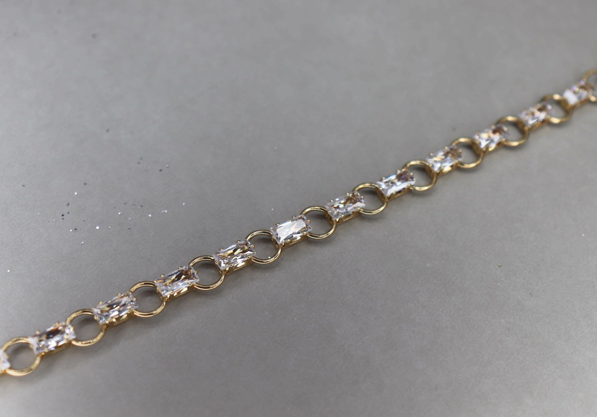 צמיד זהב וזירקונים מרקיזה Princess K Jewelry