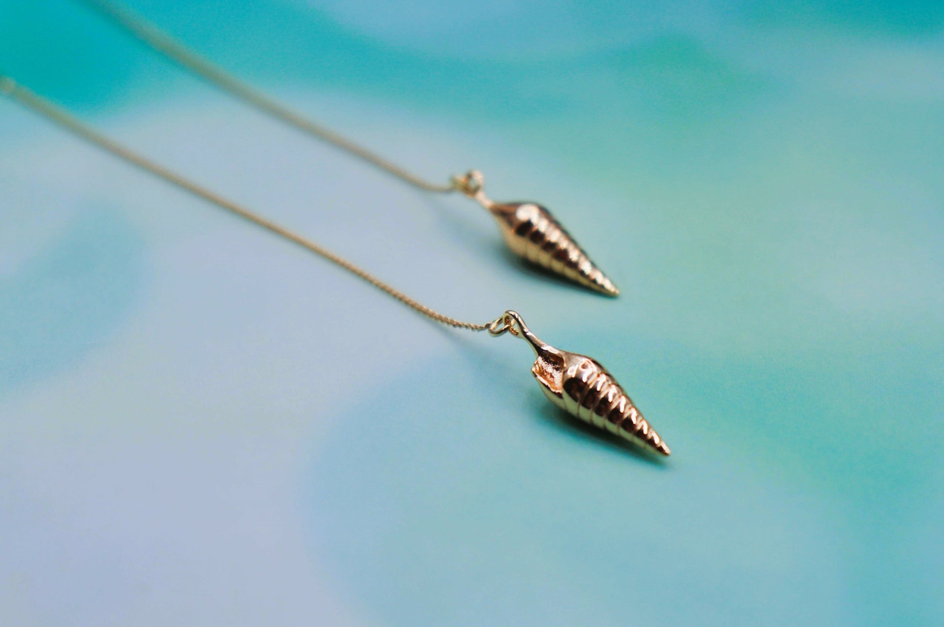 עגילי צדף זהב קורדליה Princess K Jewelry