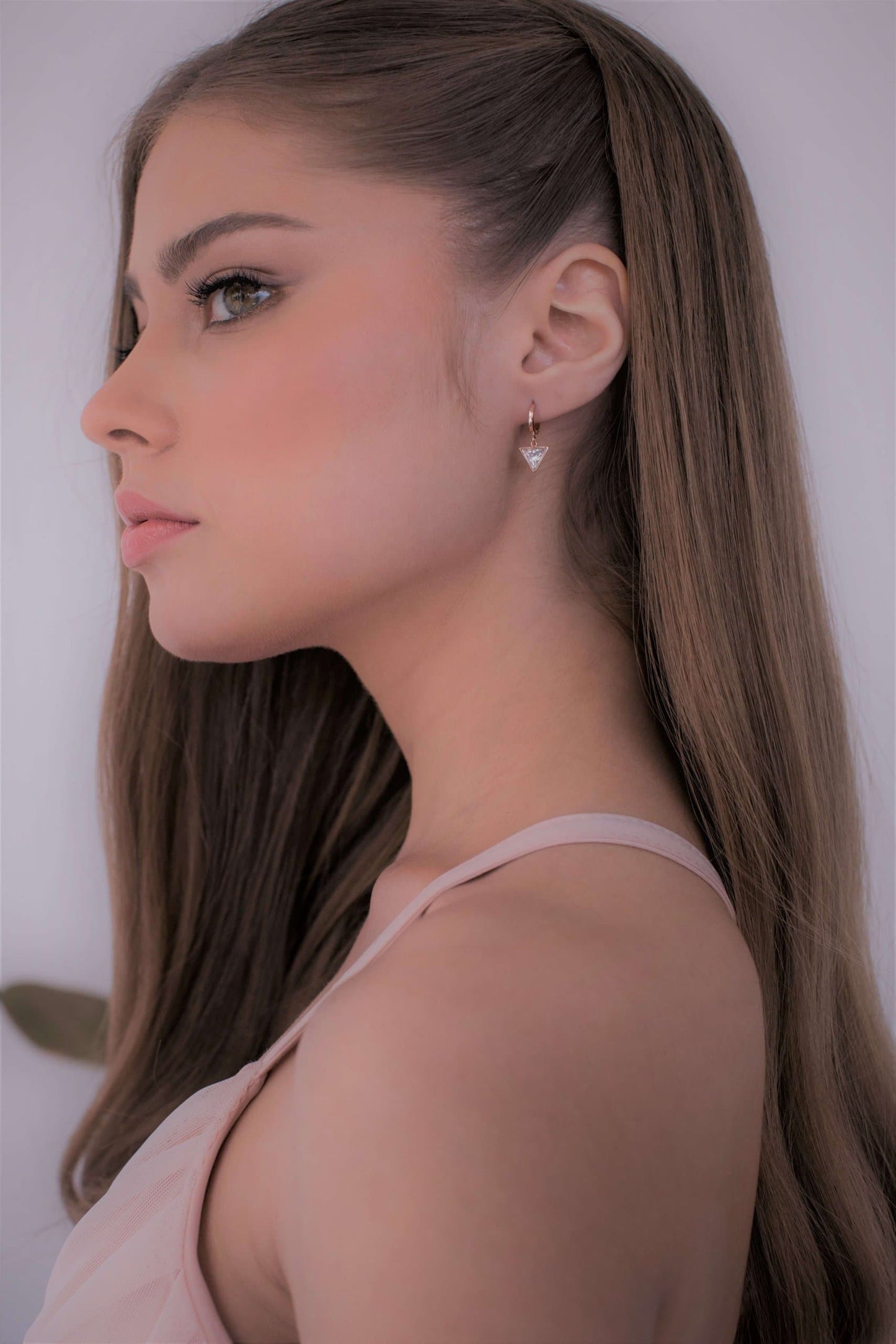 עגילי חישוק משולש נלי Princess K Jewelry