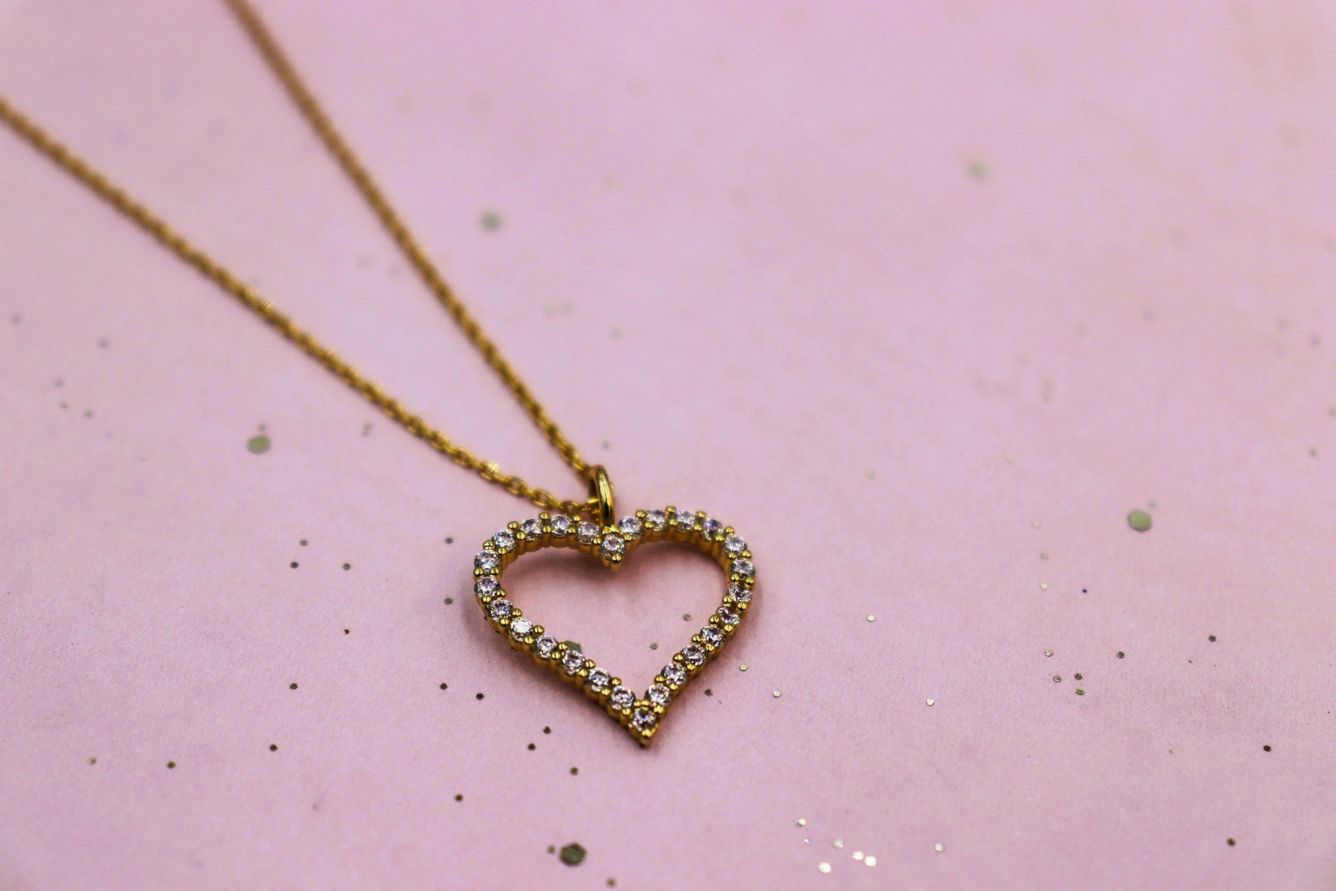 שרשרת תליון לב זהב אמנדה Princess K Jewelry