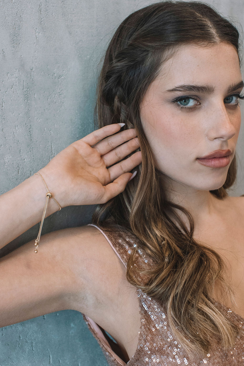צמיד זהב דק דיינה Princess K Jewelry