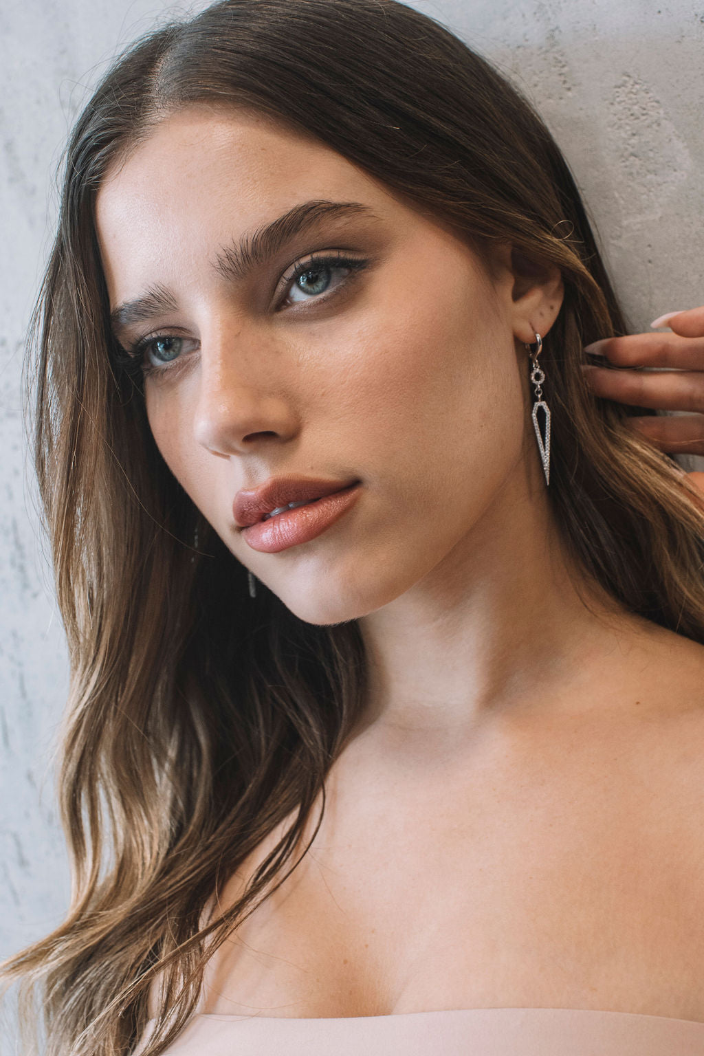 עגילי פגי כסף Princess K Jewelry