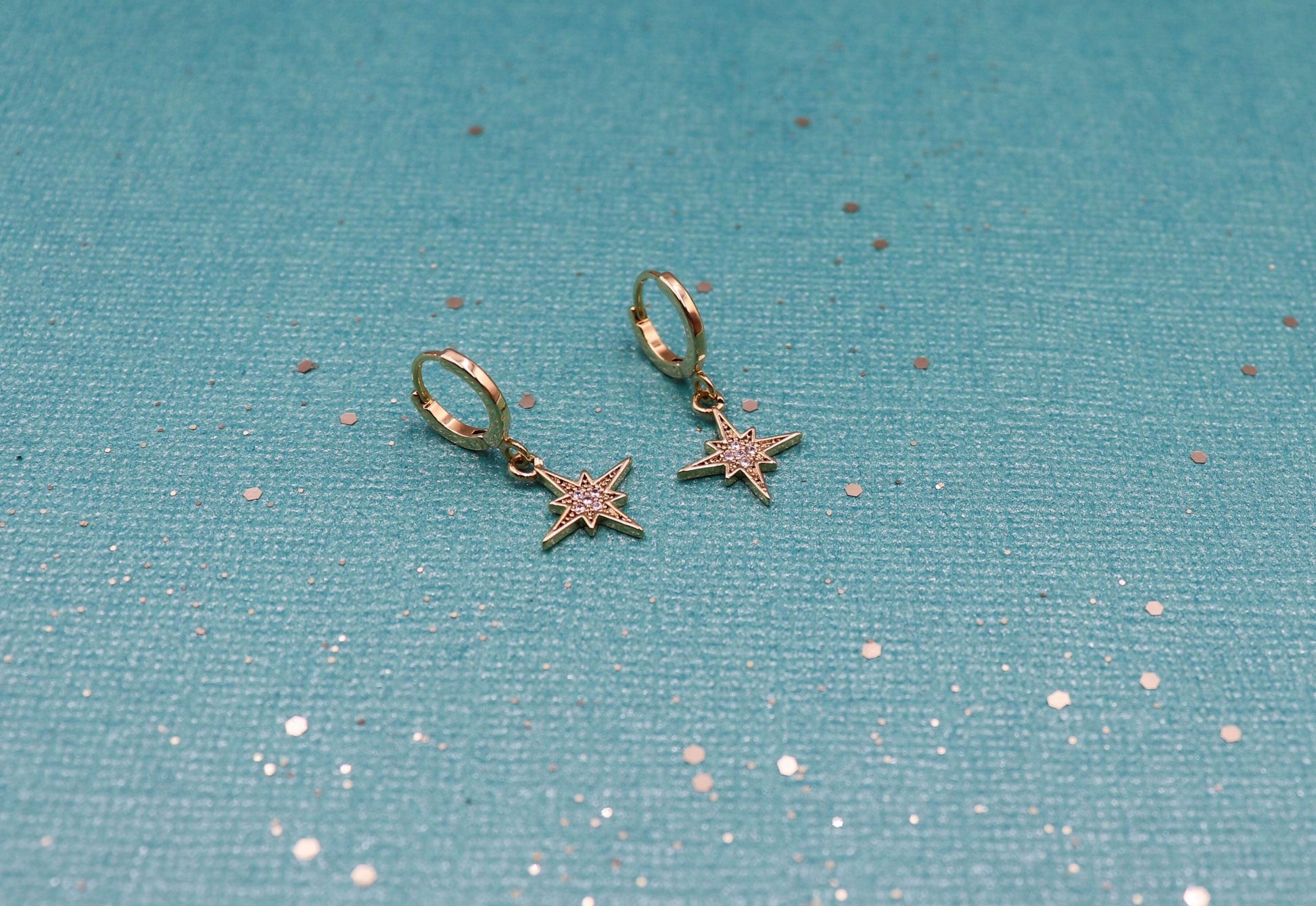 עגילי חישוק כוכב סרינה Princess K Jewelry
