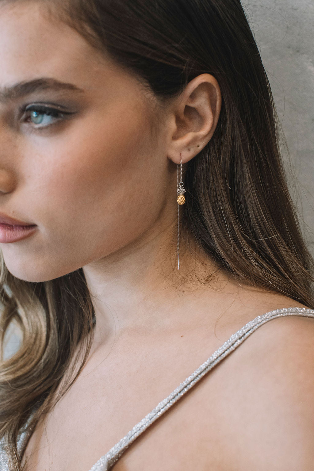 עגילי שרשרת מליבו Princess K Jewelry