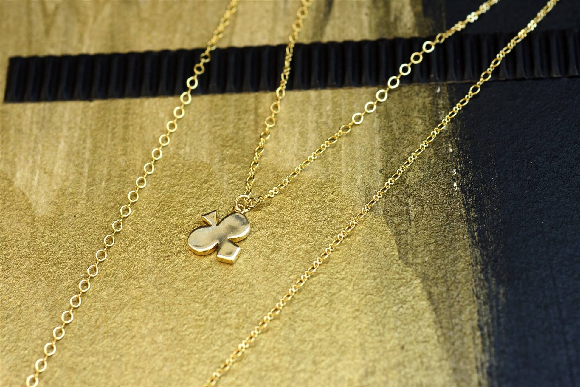 שרשרת זהב קלאב דיימונד Princess K Jewelry