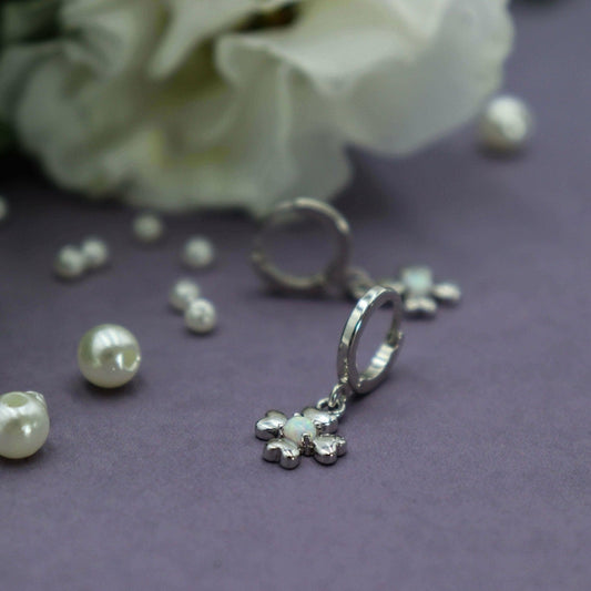 עגילי חישוק בשילוב תליון איבון Princess K Jewelry