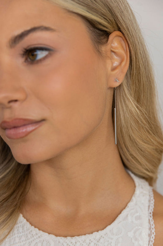 עגילי שפירית כסף פליי היי